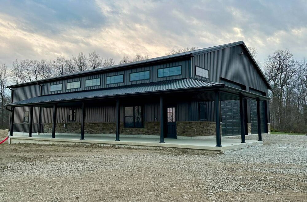 Darke County, Ohio Stud Frame Barn Construction (56’x72’x16’)