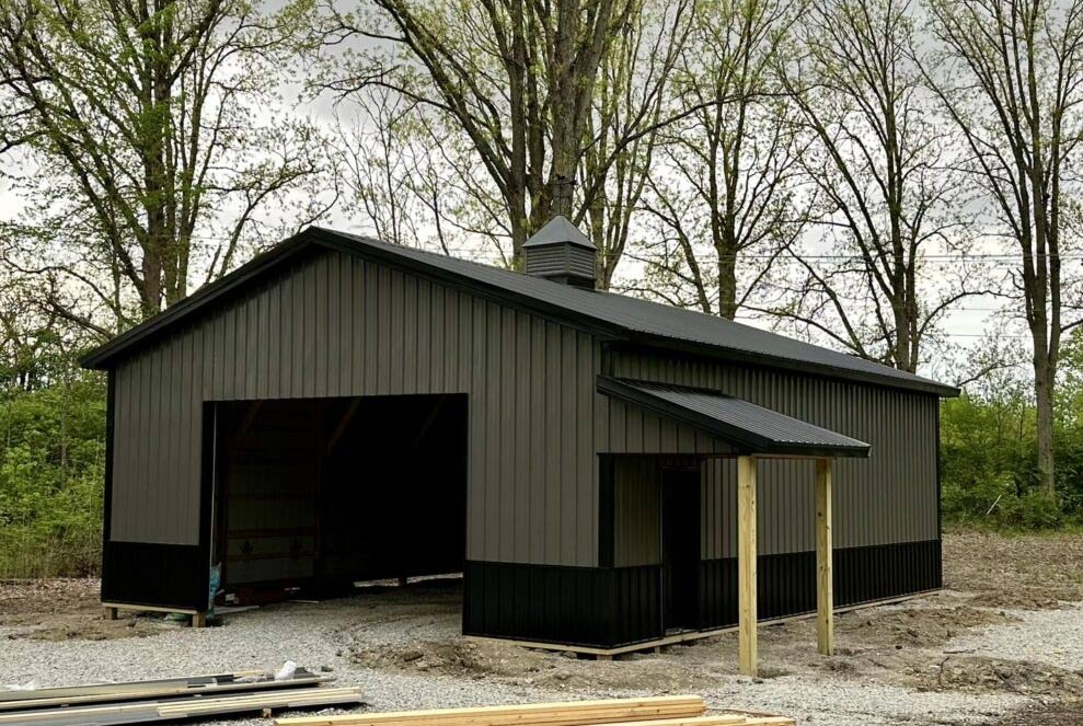 Eaton, Ohio Post-Frame Barn Construction (30'x40'x14')